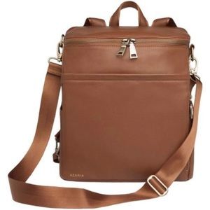Azaria diaper backpack in cognac